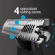 Braun Hybrid Trimmer Face & Body With 4D Flex Blade, Waterproof, 6 Combs, Pouch, Black / Silver