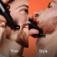 Braun Hybrid Trimmer Face With 4D Flex Blade, Waterproof, 3 Combs, Pouch, Black