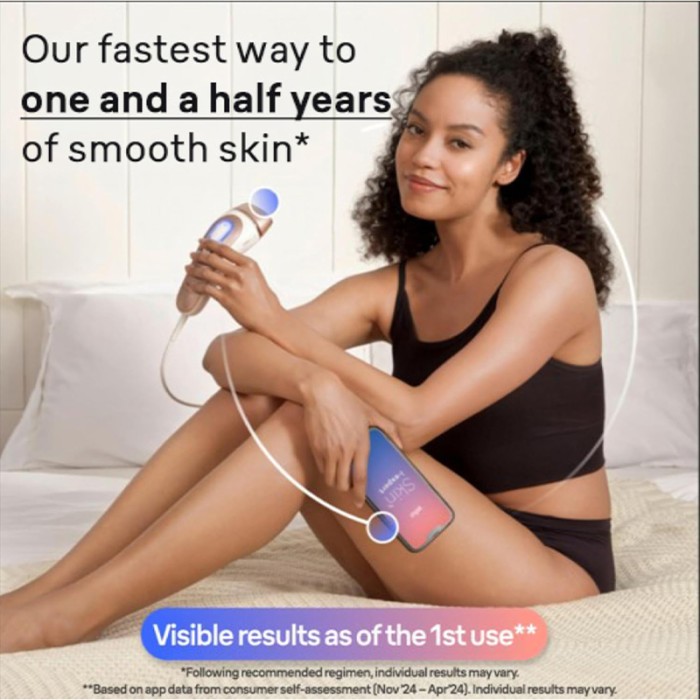 Braun IPL Skin Hair Removal Device With Pouch, Venus Razor & 2 Heads, Bronze/White