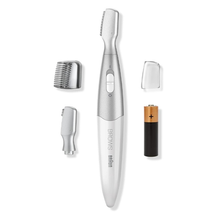 Braun Mini Precision Eyebrows Trimmer With 4 Head, White