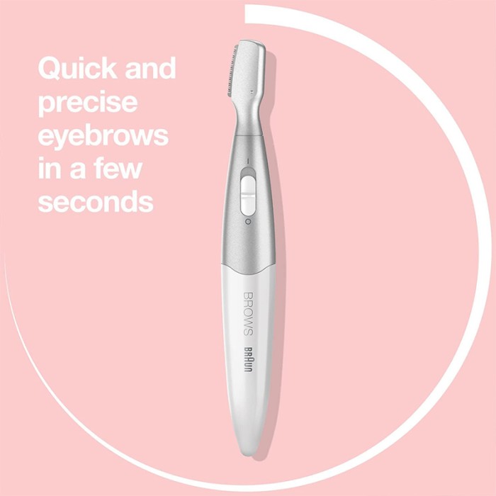 Braun Mini Precision Eyebrows Trimmer With 4 Head, White