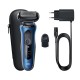 Braun Series 6 Wet & Dry, Closeness & Skin Comfort Shaver With Travel Case, Blue/Black