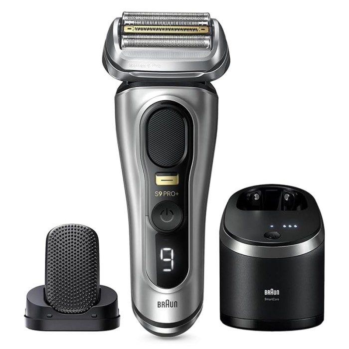 Braun Series 9 Pro+ Electric Shaver With 6 in 1 SmartCare Center & ProComfort Head, Silver