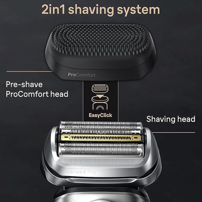 Braun Series 9 Pro+ Electric Shaver With 6 in 1 SmartCare Center & ProComfort Head, Silver
