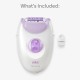 Braun Silk Epil 3 Easy Hair Removal Device Epilator, White/Purple