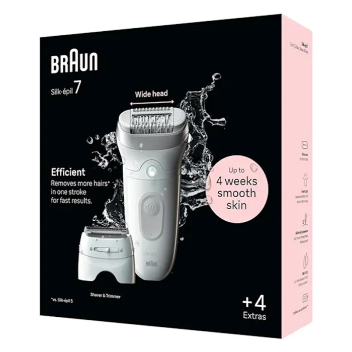 Braun Silk Epil 7 Hair Removal Device, Wet & Dry Epilator