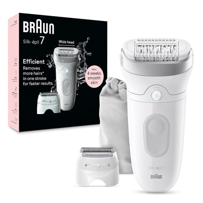 Braun Silk Epil 7 Hair Removal Device, Wet & Dry Epilator