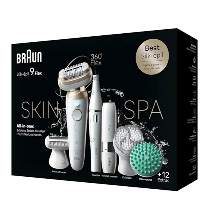 Braun Silk Epil 9 Flex SkinSpa, Hair Removal Device, Wet & Dry Epilator