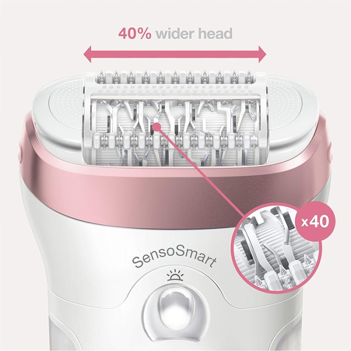 Braun Silk Epil 9 SensoSmart Technology Wet & Dry Epilator With 7 Extras Incl. Silk Epil 3in1 Trimmer