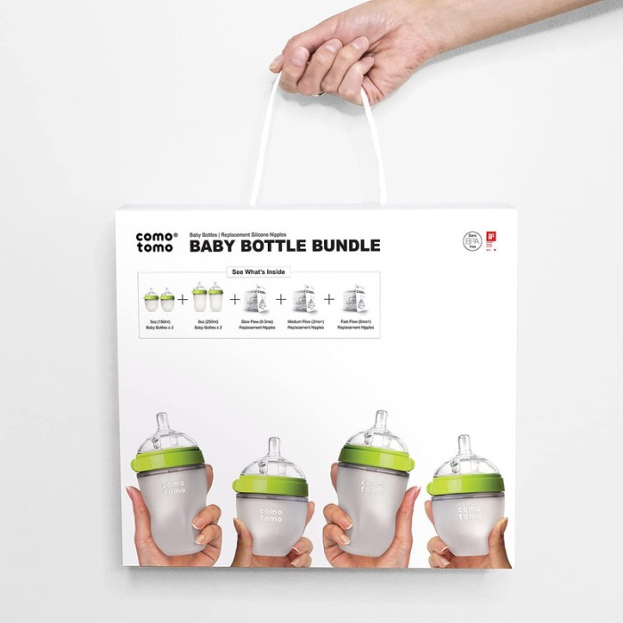 Comotomo Baby Feeding Bottle Bundle – Green
