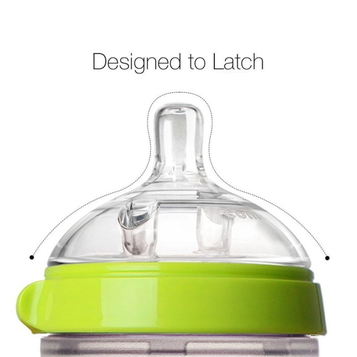 Comotomo Natural Feel Baby Bottle 150ml – Green & White