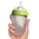 Comotomo Natural Feel Baby Bottles 2 x 250ml – Green & White
