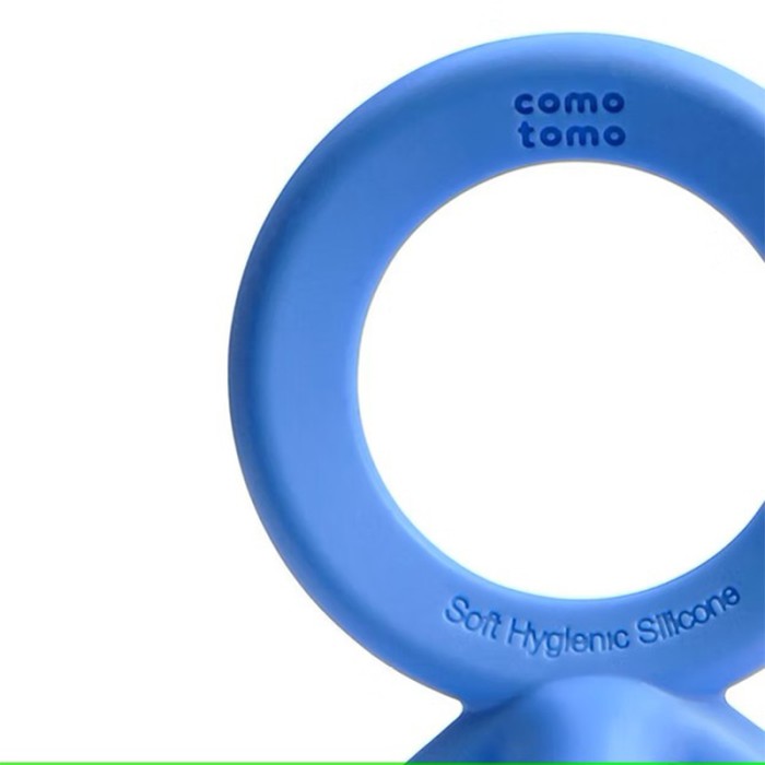 Comotomo Silicone Baby Teether – Blue, 3 Months+