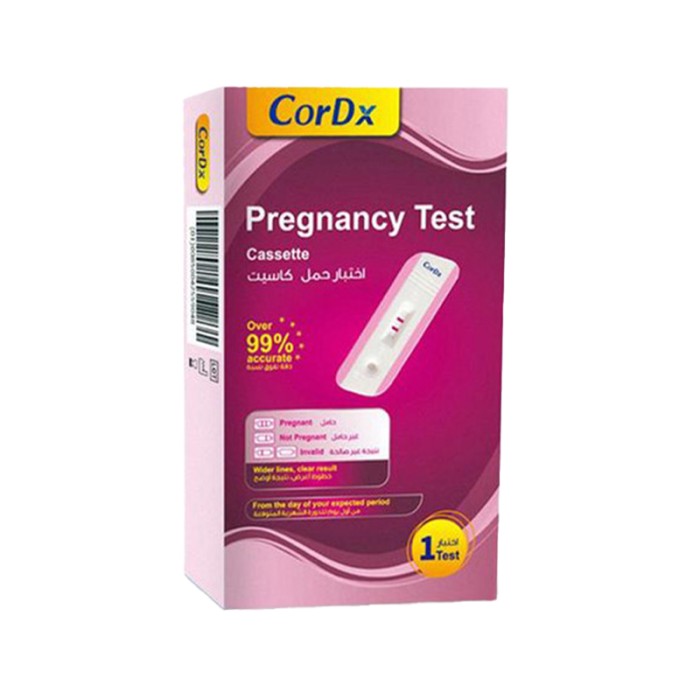 Cordx Pregnancy Test Cassette FDA Approved 1 Test