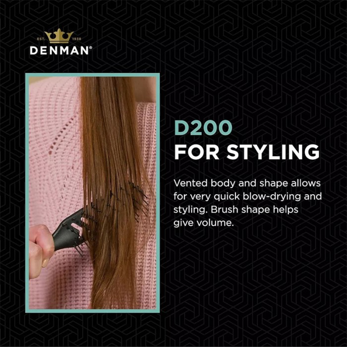 Denman D200T Hyflex Vent Brush Black