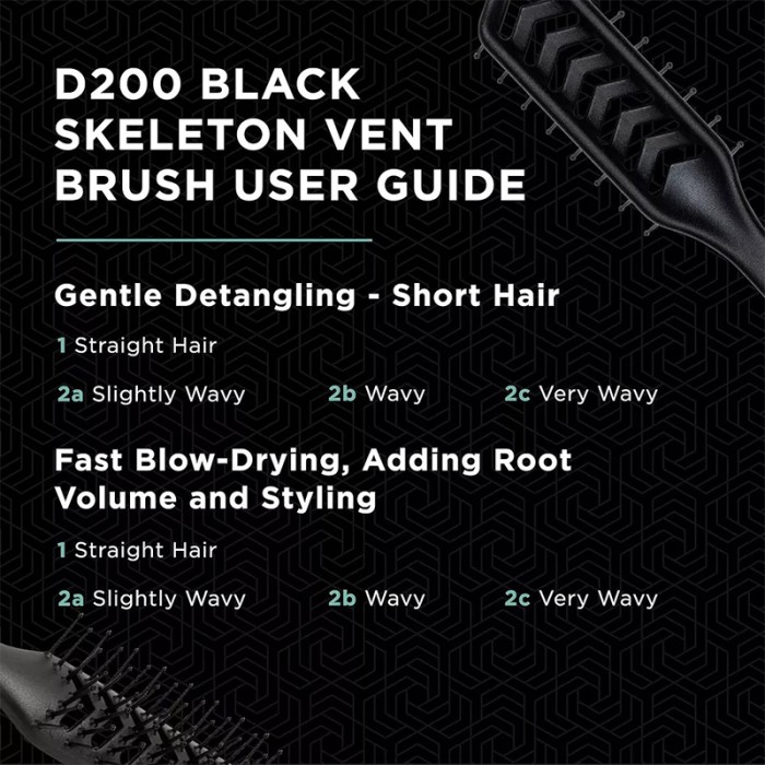 Denman D200T Hyflex Vent Brush Black
