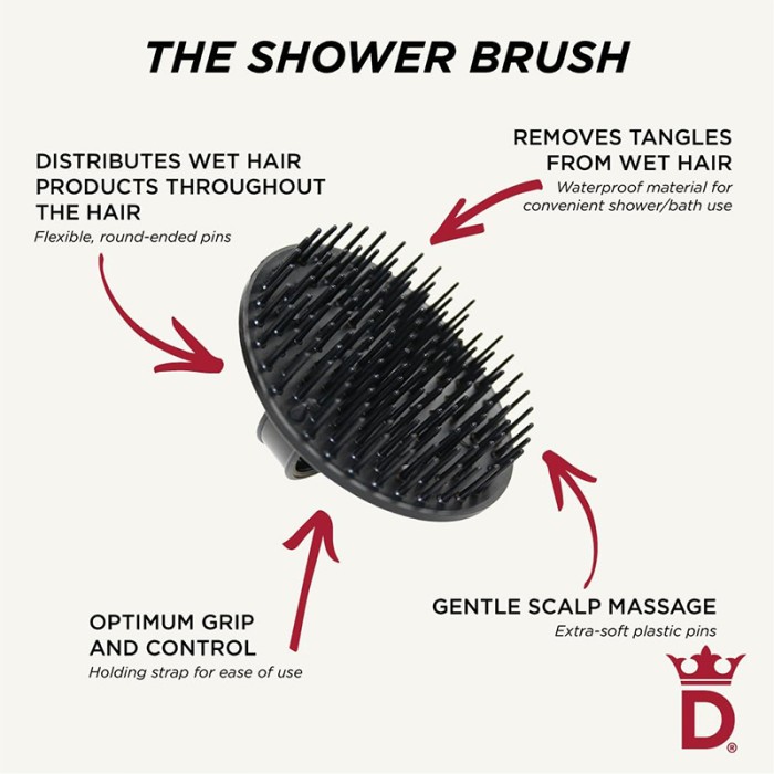 Denman D6 Shampoo/massage Brush Black