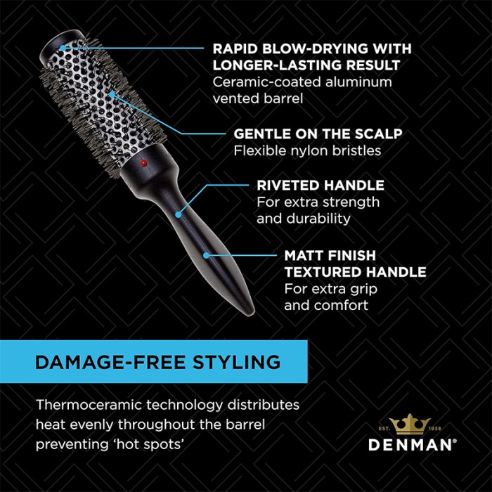 Denman D74 Ceramic Hot Curl Brush 30mm