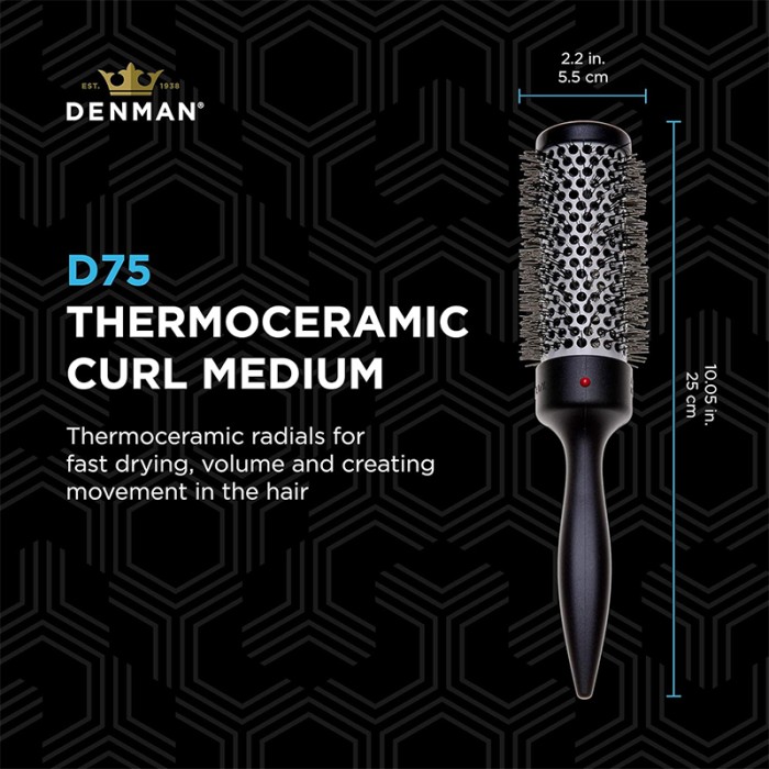 Denman D75 Ceramic Hot Curl Brush 38mm
