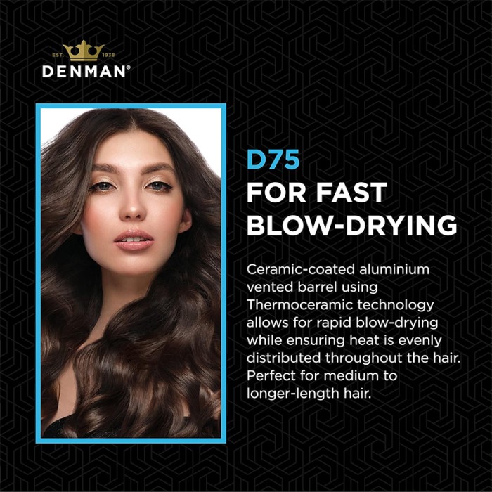 Denman D75 Ceramic Hot Curl Brush 38mm