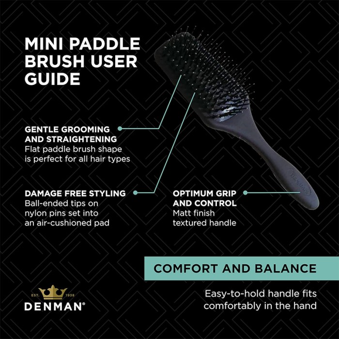 Denman D84 Hand Bag Paddle Brush