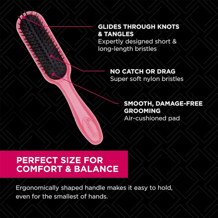 Denman D90 Tangle Tamer Pink Brush