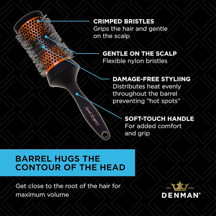 Denman Large Head Hugging Hot Curl Brush (53mm)