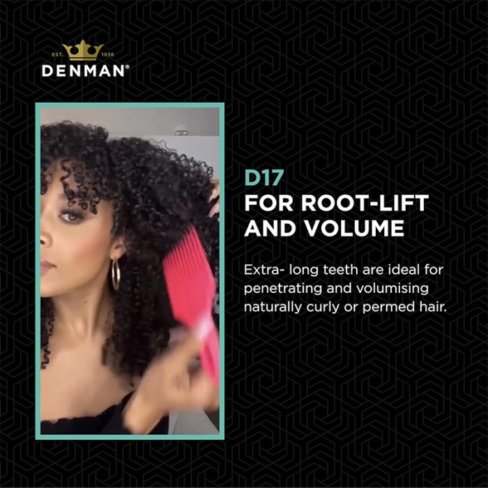 Denman Styling Brush D17 Curl Tamer Black