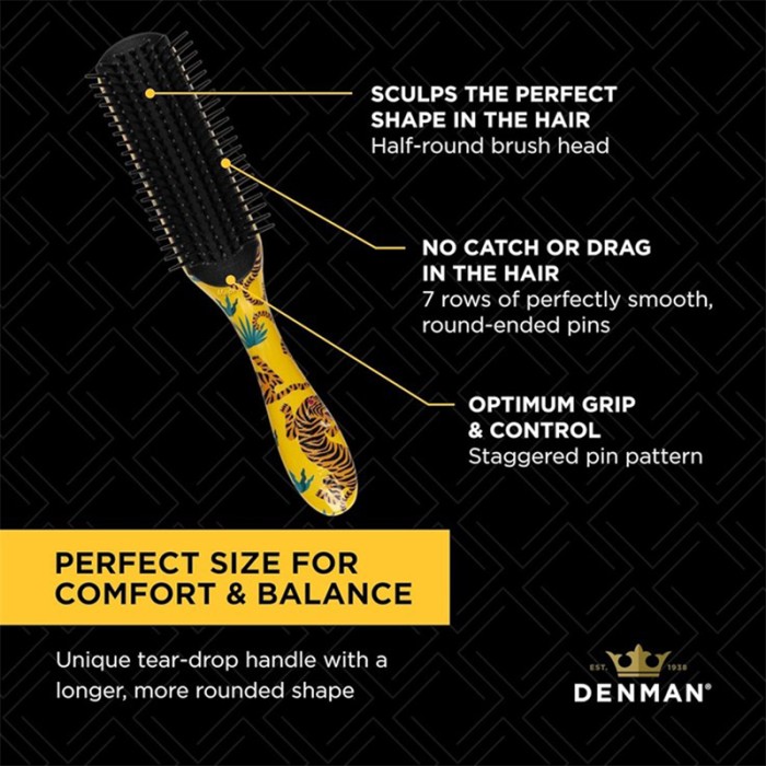 Denman Styling Brush D3 Original Deluxe Tiger