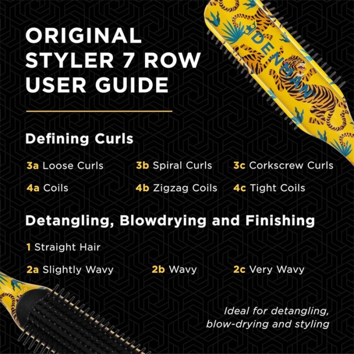 Denman Styling Brush D3 Original Deluxe Tiger