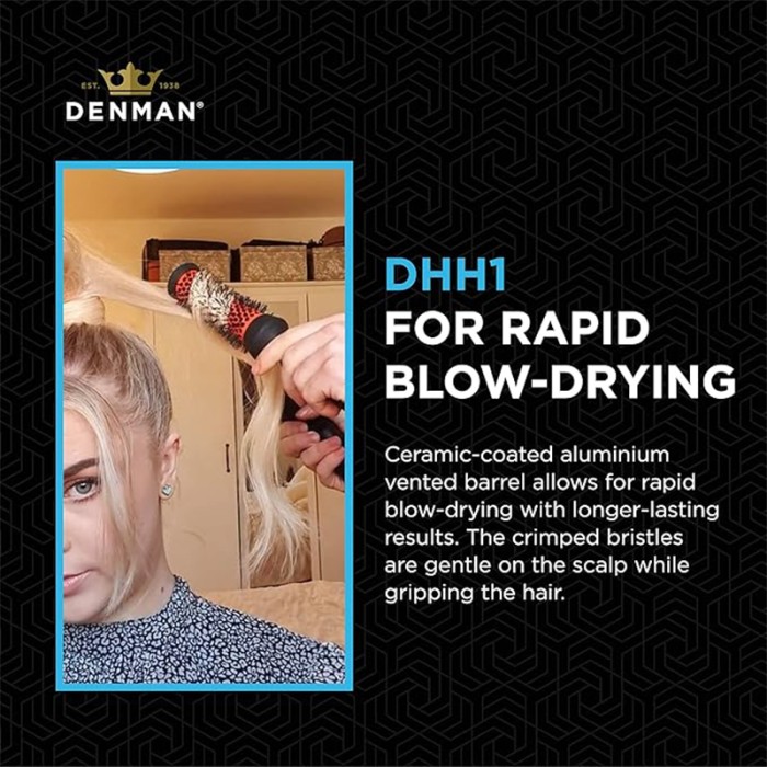 Denman Xsmall Head Hugging Hot Curl Brush (25mm)