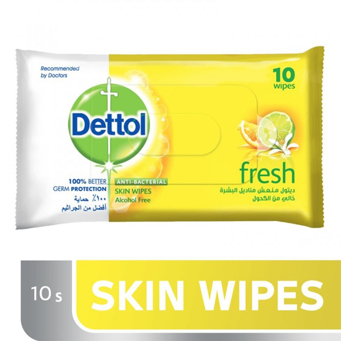 Dettol Antibacterial Wipes Fresh 10s
