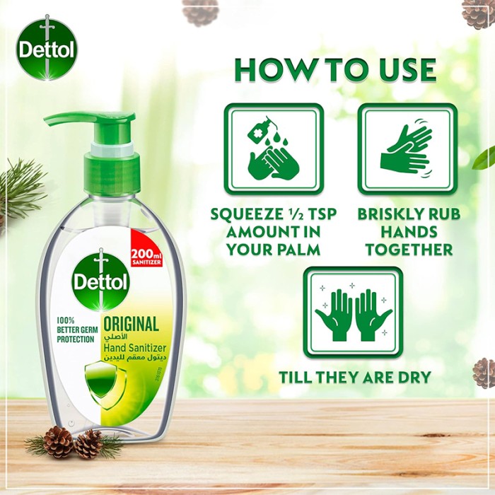 Dettol Hand Sanitizer Original 200ml