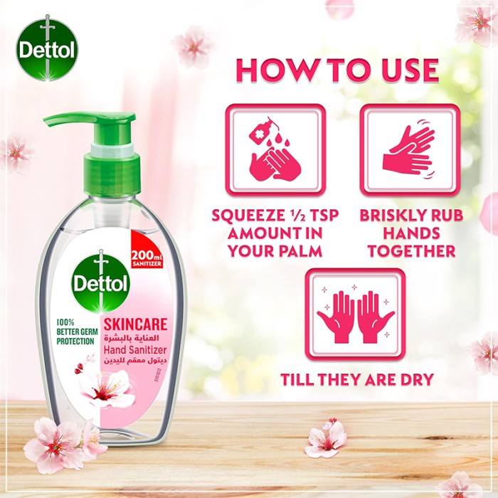 Dettol Hand Sanitizer Skin Care 200ml