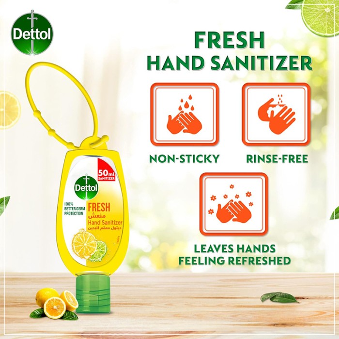 Dettol Hand Sanitizer Spring Fresh 50ml Jackets
