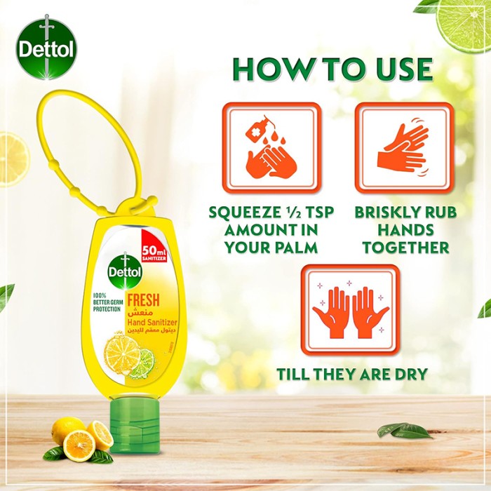 Dettol Hand Sanitizer Spring Fresh 50ml Jackets