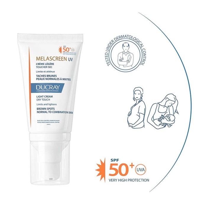Ducray Melascreen Photoprotection Light Cream SPF50+ 40ml