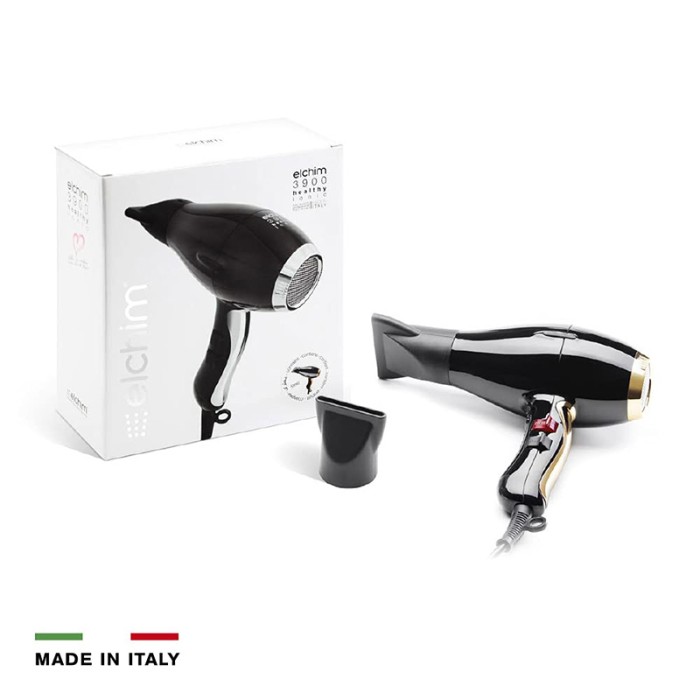 Elchim 3900 Healthy Ionic Black & Gold Hair Dryer