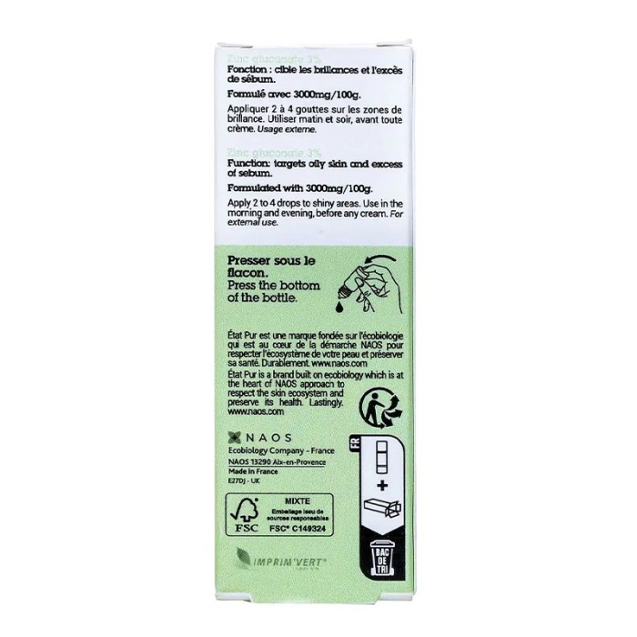 Etat Pur Pure Active Zinc Gluconate 15ml