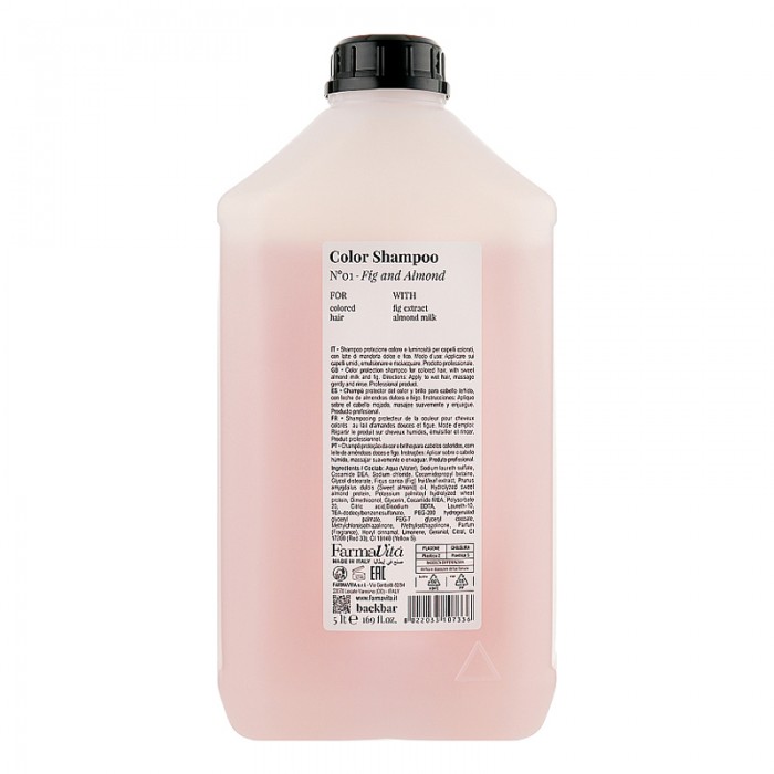Farmavita Back Bar Colour Shampoo N°01 Fig and Almond 5L