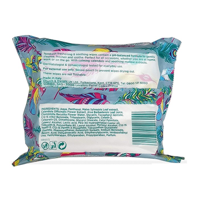 FemFresh Intimate Care Freshening and Soothing Pocket Wipes 10 Pack