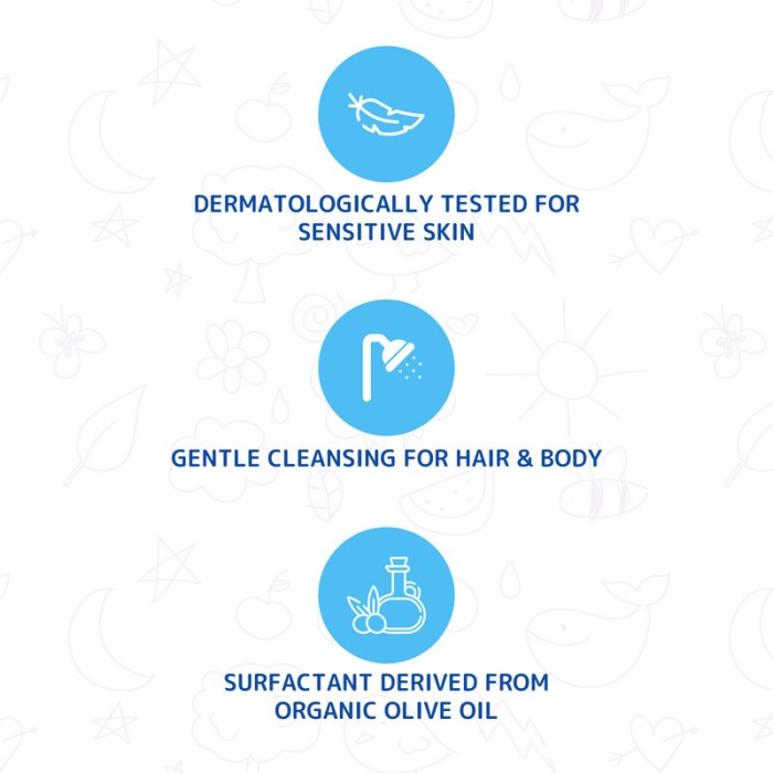 Friendly Organic 400ml Perfume Free Baby Shampoo & Body Wash, Clear
