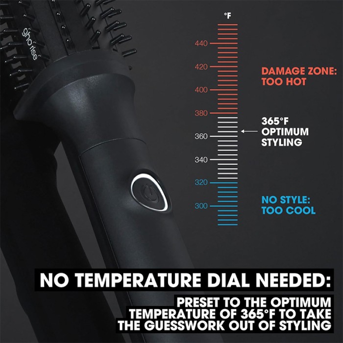 GHD Rise Volume Hot Hair Brush Black