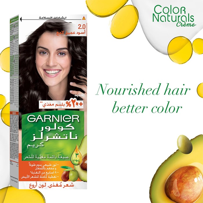 Garnier Color Naturals Hair Color Cream 2.0 Luminous Black