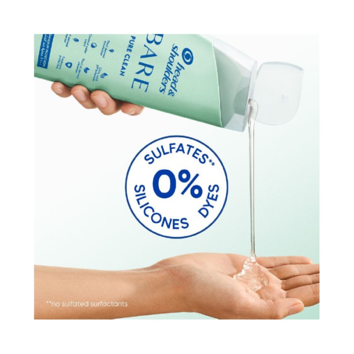 Head & Shoulders Bare Pure Clean Shampoo Maximum Dandruff Protection 400ml