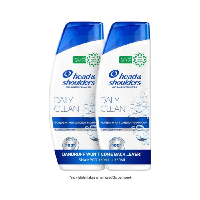Head & Shoulders Daily Clean Anti - dandruff Shampoo, With Maxfoam Technology 350ml Pack Of 2