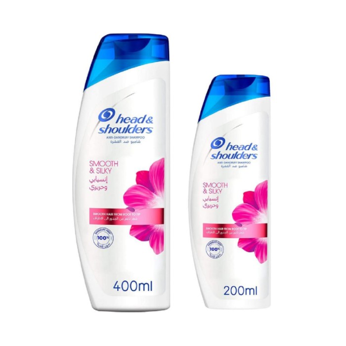 Head & Shoulders Smooth & Silky Anti - Dandruff Shampoo and Frizzy Hair - 400ml + 200ml