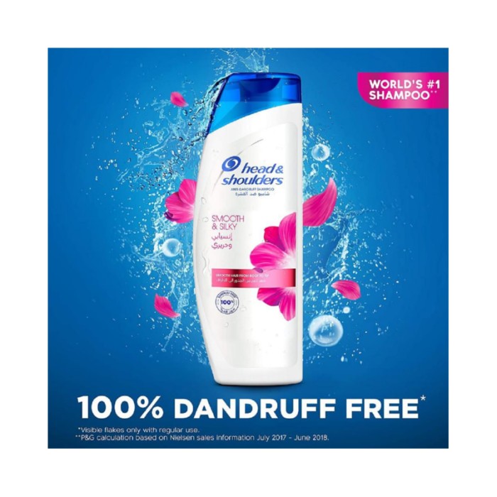 Head & Shoulders Smooth & Silky Anti - Dandruff Shampoo and Frizzy Hair - 400ml + 200ml