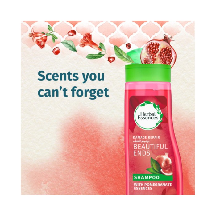 Herbal Essences Beautiful Ends Protection Shampoo w/ Juicy Pomegranate Essences 400 ml