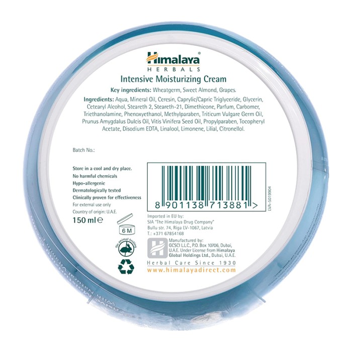 Himalaya Body Cream Intensive Moisturizing 2 x 150 ml
